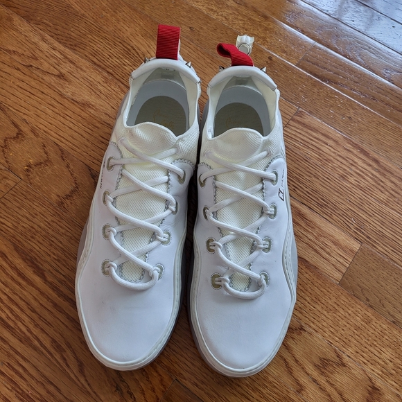 Christian Louboutin White and Red Sneakers - Picture 3 of 8